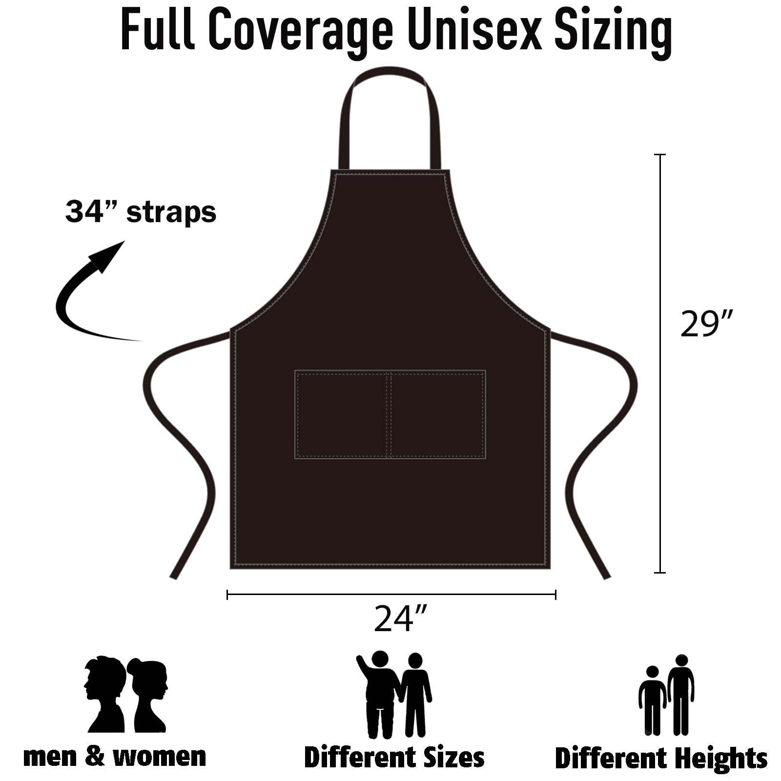 Nobondo White Cooking Aprons with Pockets – 12 Pack Bulk Unisex Set