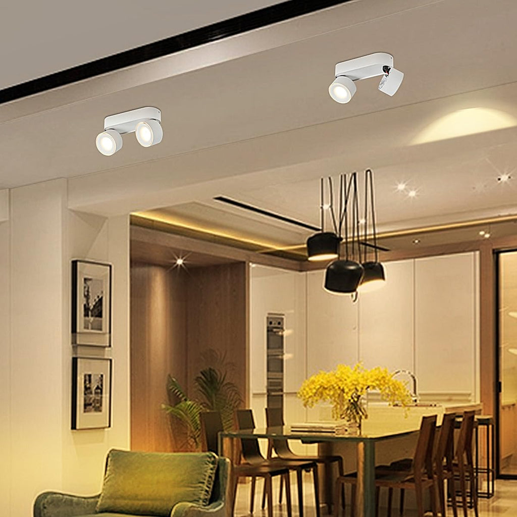Budbuddy 2x12W LED Ceiling Spotlights | Swivel Aluminum Surface Downlight