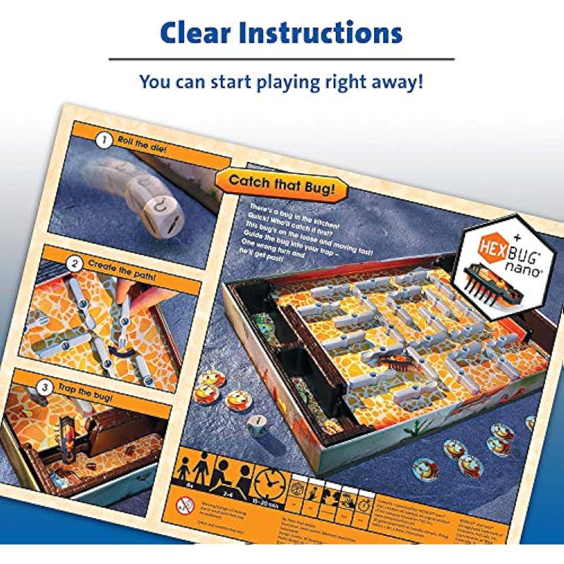 Ravensburger Bugs in the Kitchen Board Game with Hexbug Nano
