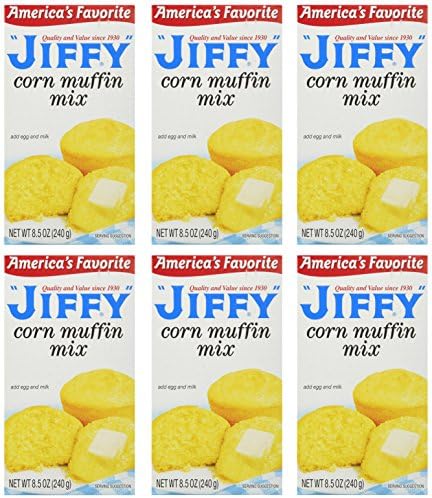 Jiffy Corn Muffin Mix – Quick Cornbread Baking Mix, 240g (6-Pack)