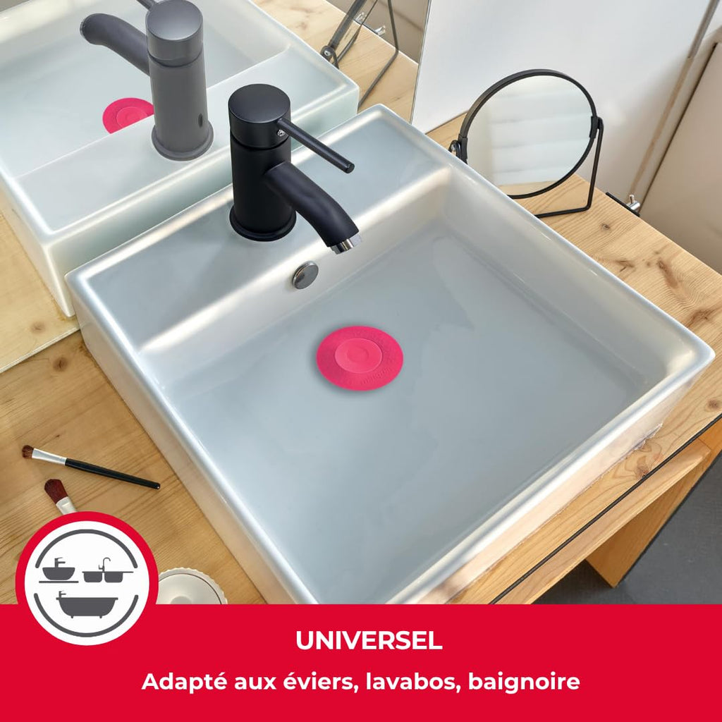 Wirquin 30722337 UPPY Universal 110mm plug with filter for basin, sink and bath - image 5
