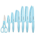 KATISUN 7-Piece Japanese Steel Kitchen Knife Set – Blue Ergonomic Handles