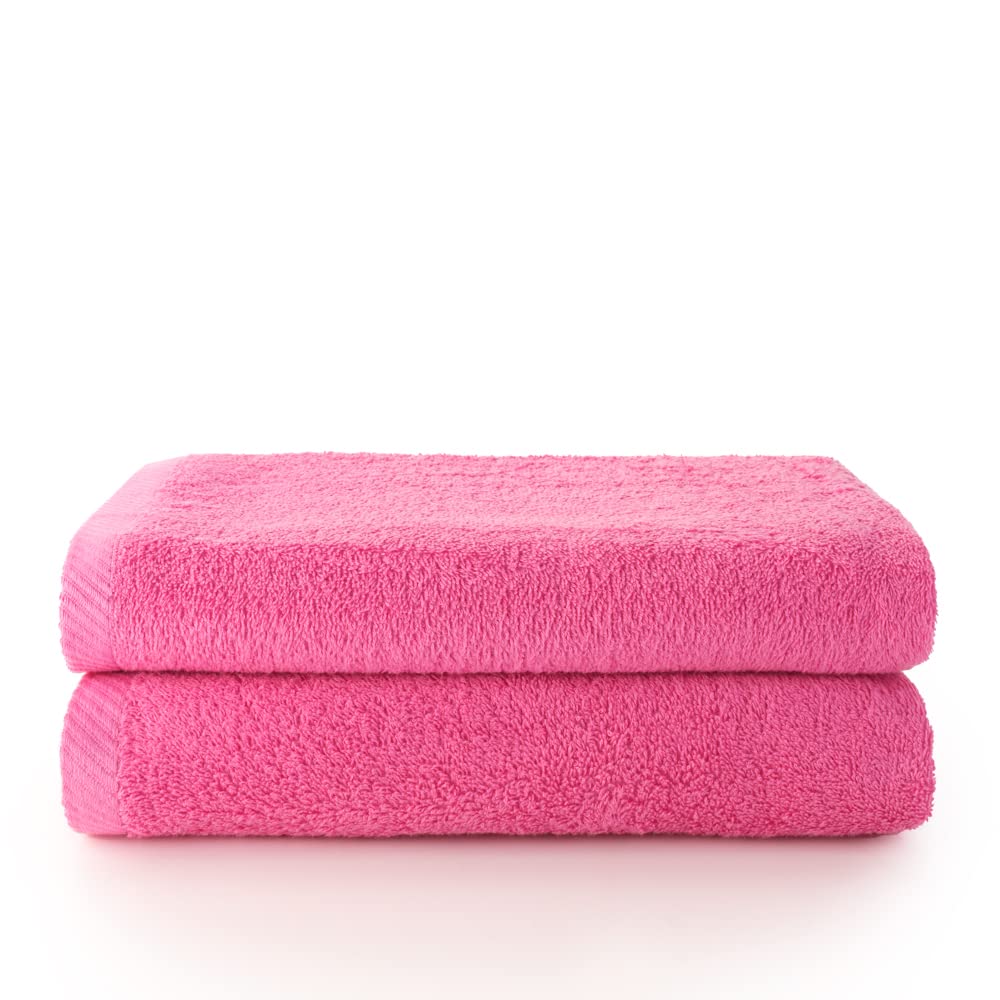 Jolof Store 100% Cotton Bath Towels - Set of 2 Soft 70x140cm Towels