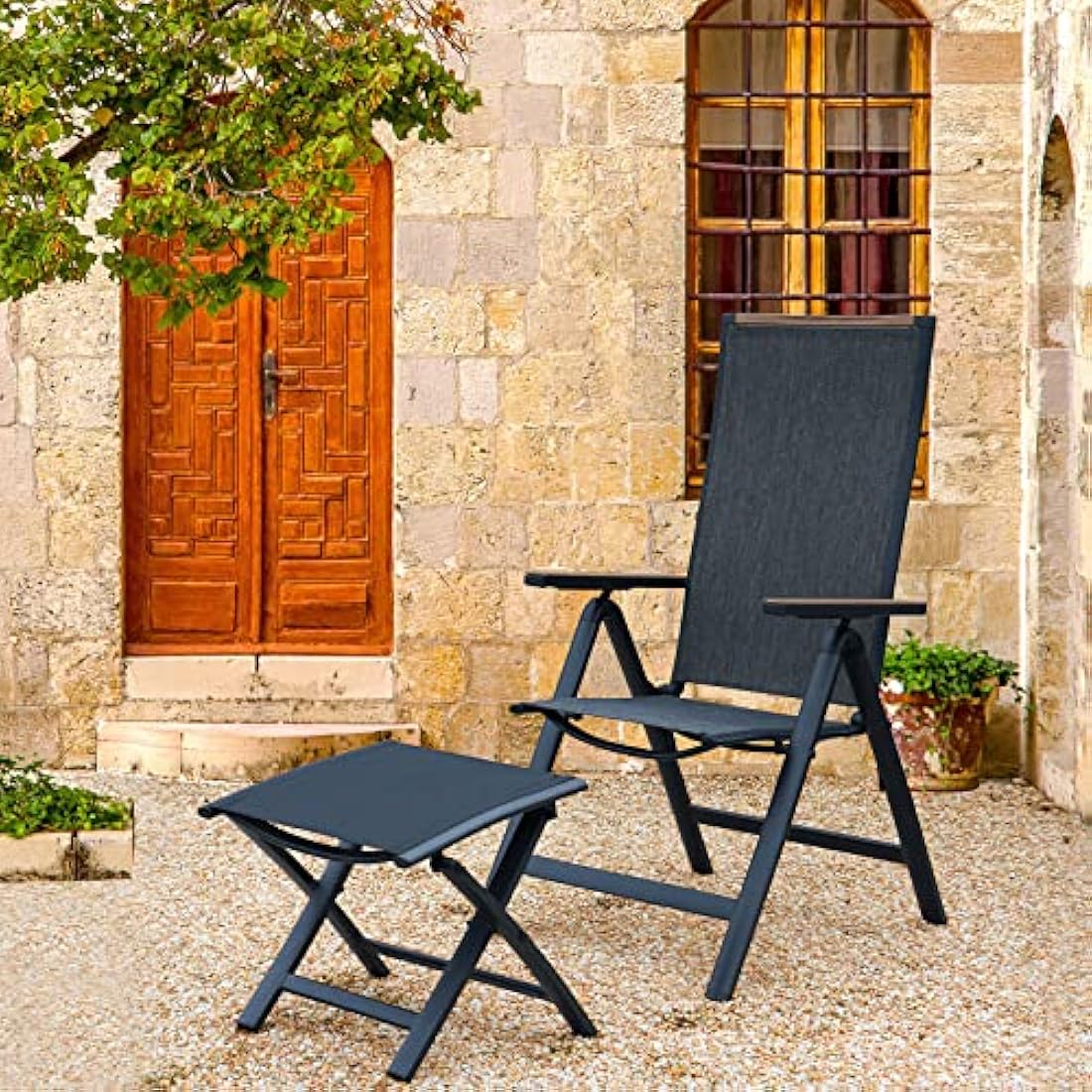 Grand Patio Folding Chair | Adjustable 6-Position Aluminum Garden Seat