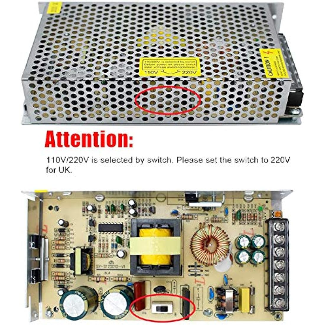 inShareplus 12V 37.5A 450W DC Regulated Switching Power Supply Transformer