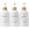 Janxin Refillable Shampoo and Conditioner Bottles | 3-Pack Pump Set