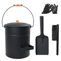 BRIAN & DANY 15L Ash Bucket with Lid, Shovel and Broom Tool Set