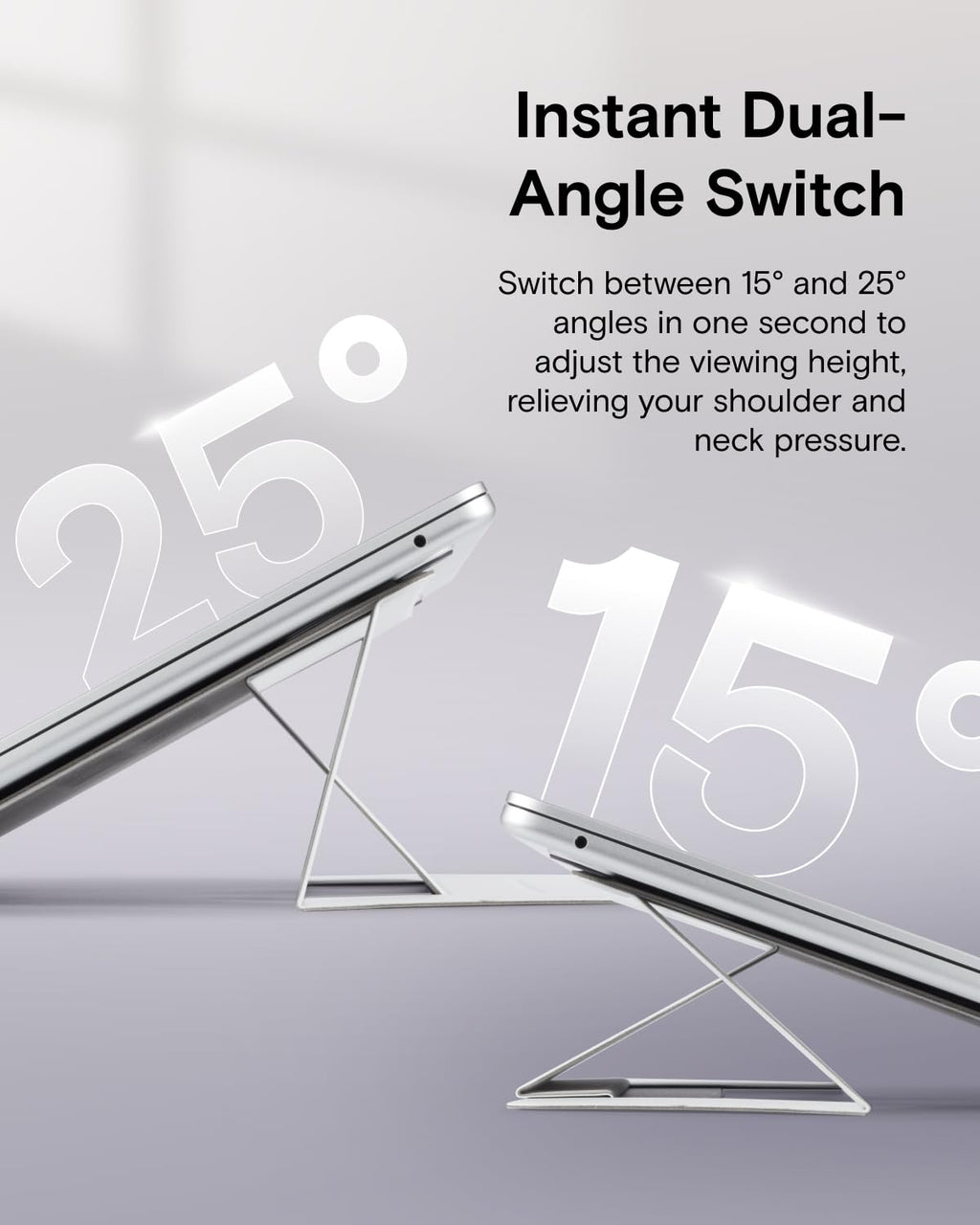 MOFT Laptop Stand for Desk, Non-Adhesive Laptop Stand with 2 Adjustable Viewing Angles - image 5