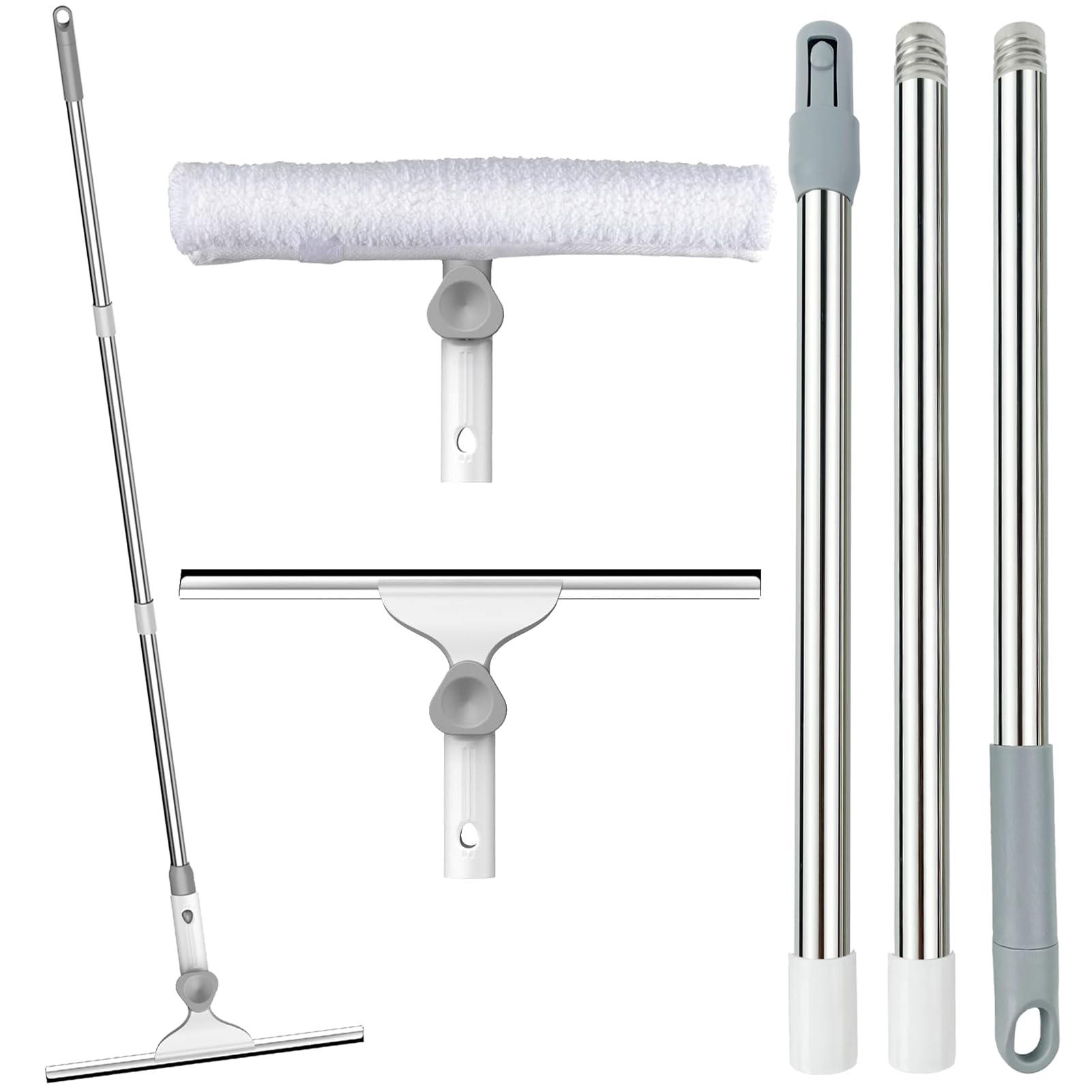 Window & Floor Wiper | 132cm Long Handle Silicone Squeegee