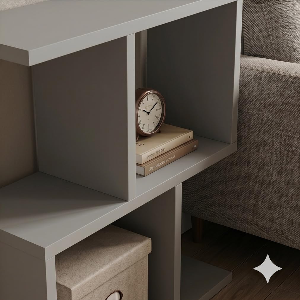 Narrow Side Table Eden 60, Slim Bedside Table, 2 Tier Sofa End Table with Storage Shelf, Small Accent Table, Plant Stand for Living Room, Bedroom - image 4