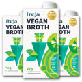 Freja Gourmet Vegan Vegetable Broth - Plant Based Liquid Stock - 3 x 500ml