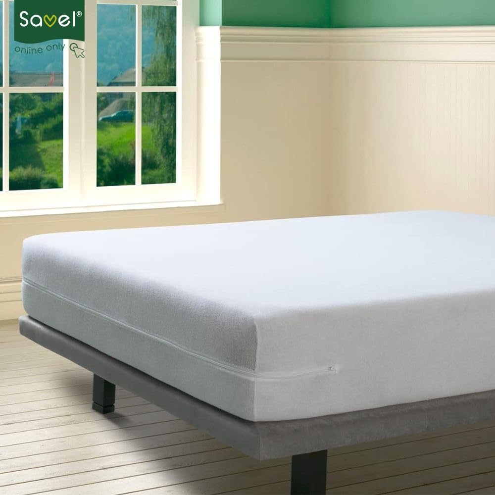 SAVEL Mattress Encasement 60x120cm Cot Size Silk Touch Zipped