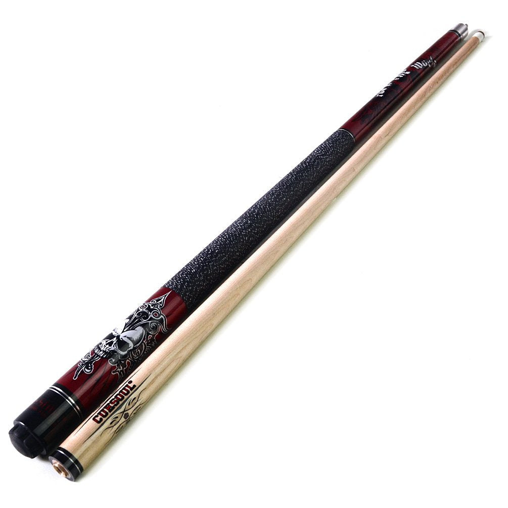 CUESOUL ROCKIN 58" 21oz Maple Pool Cue Stick Set with Irish Linen Wrap