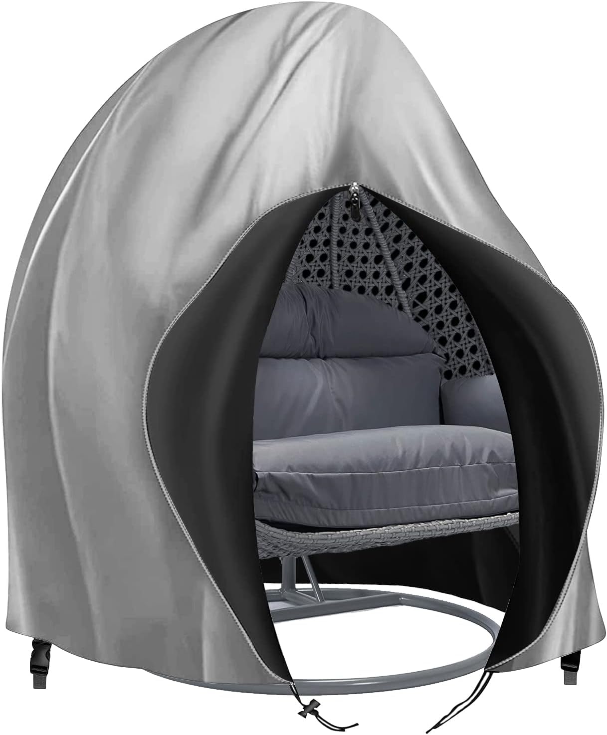 Double Egg Chair Cover | 420D Waterproof Oxford – Grey