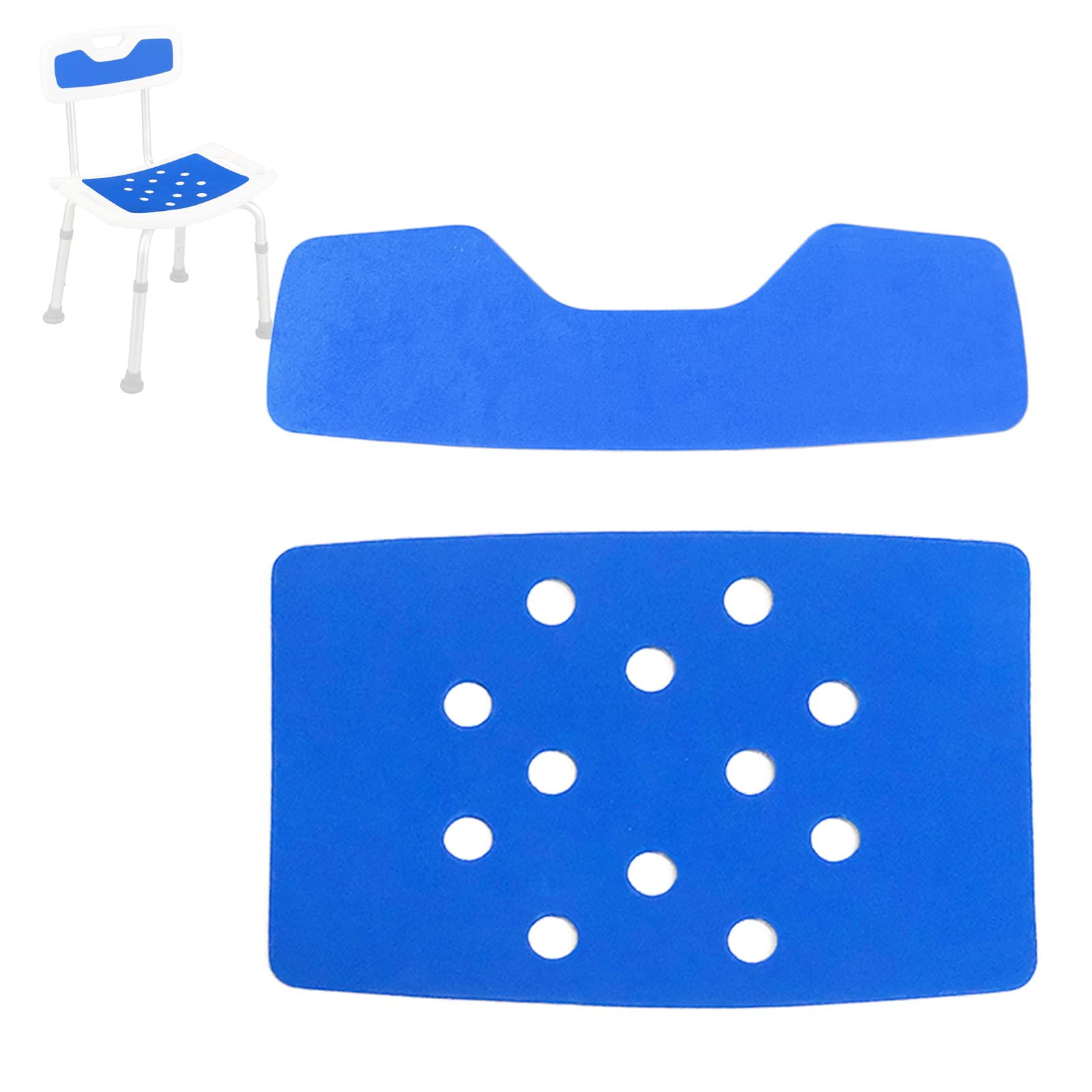 Shower Chair Seat and Back Mat Set | Non-Slip EVA Foam Pad