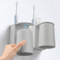 Magnetic Toothbrush Cup Set – 2 Pack Unbreakable 280ml Tumblers