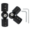 PATIKIL 2-Pack Adjustable Stainless Steel Curtain Rod Corner Connector, 1"