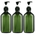 3-Pack Green Pump Bottle Dispenser | 16.9oz Refillable PET