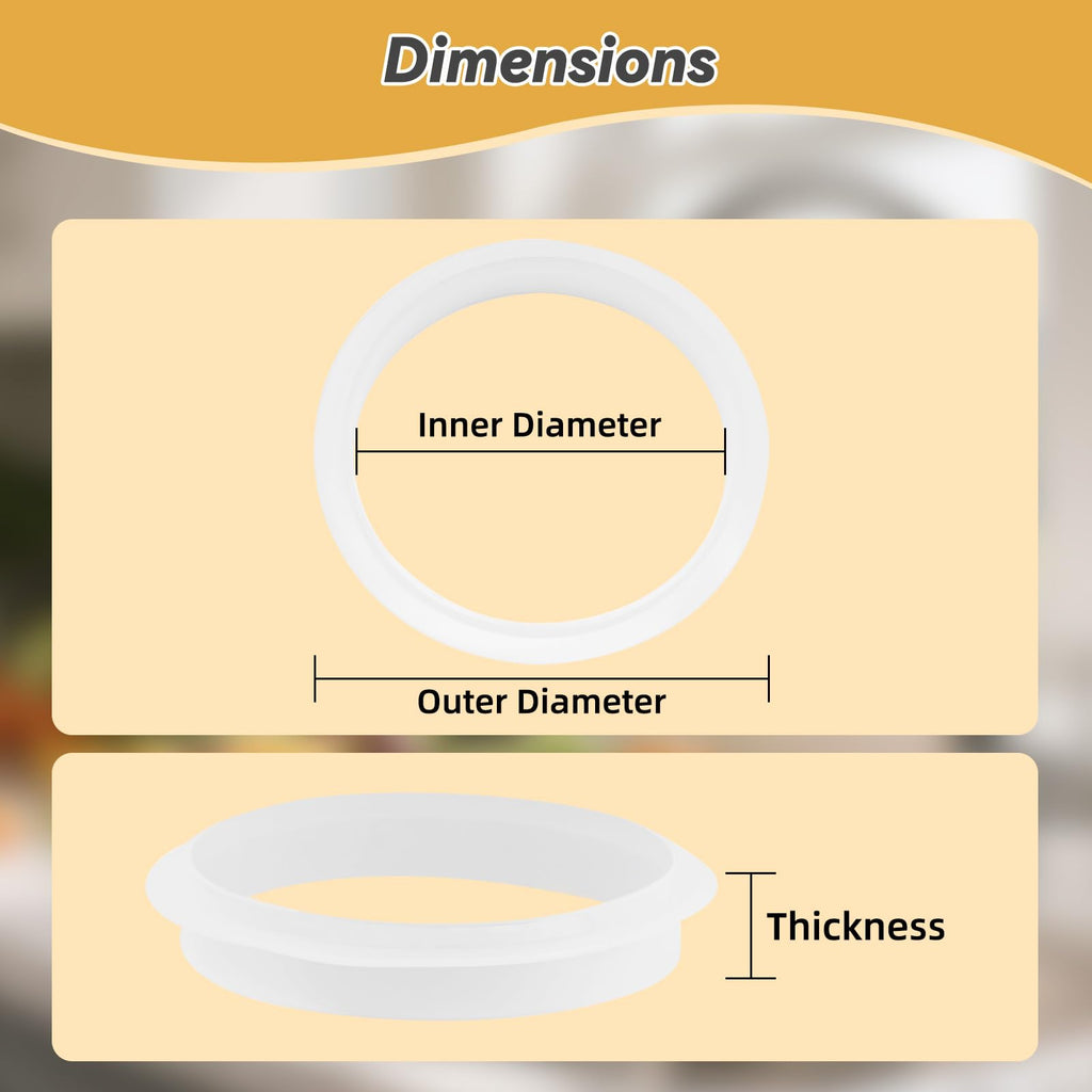 Hibbent Silicone Kitchen Sink Drain Gasket - Standard Size 1 Pack