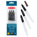 Derwent Waterbrush Set for Watercolour Painting - Fine, Medium, Chisel