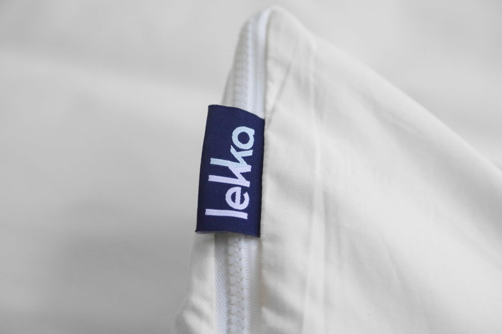 lekka Double Duvet Cover Set – White Easy-Iron Zip-Around Bedding