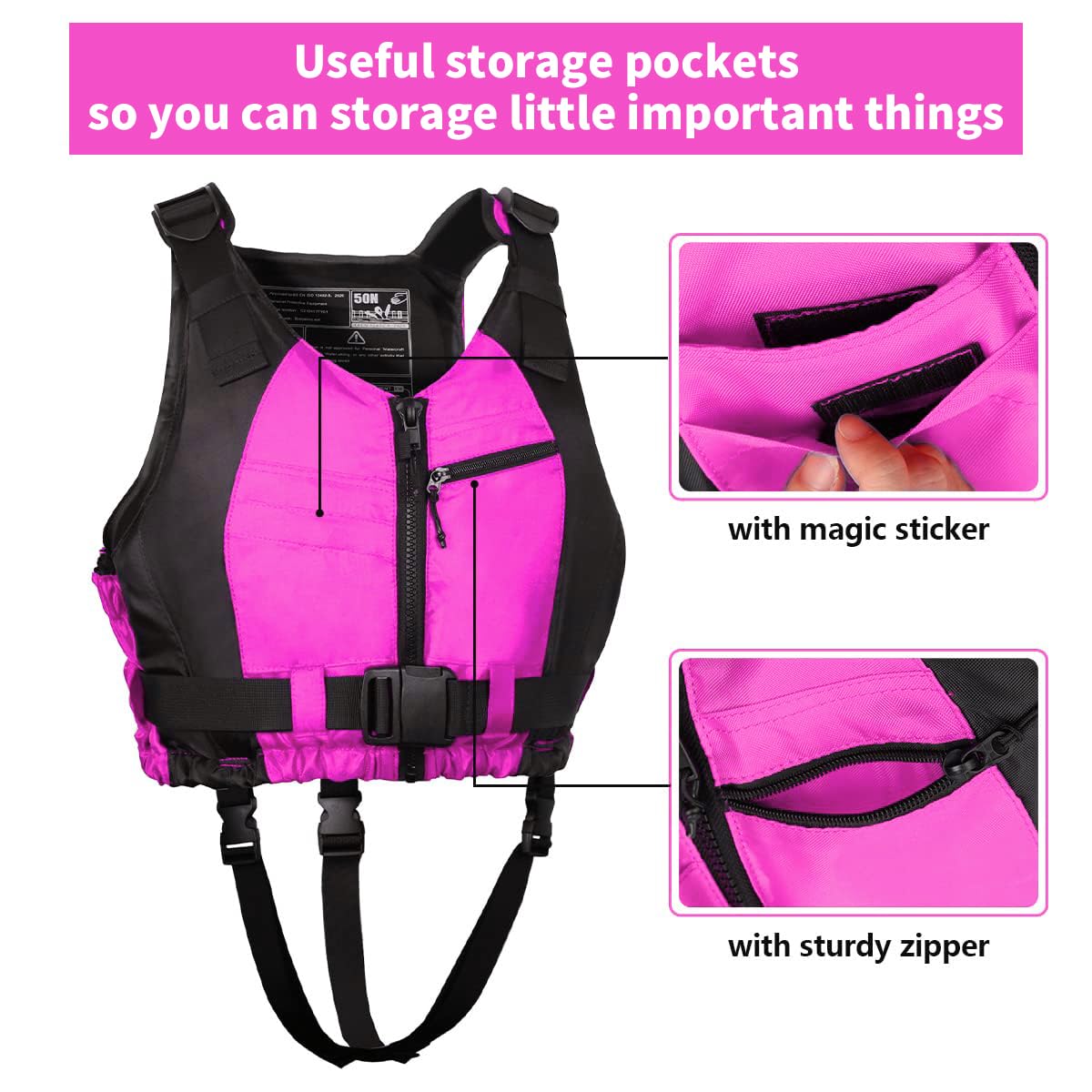 Owntop Buoyancy Aid - Adjustable Swim Vest for Kayaking and Fishing