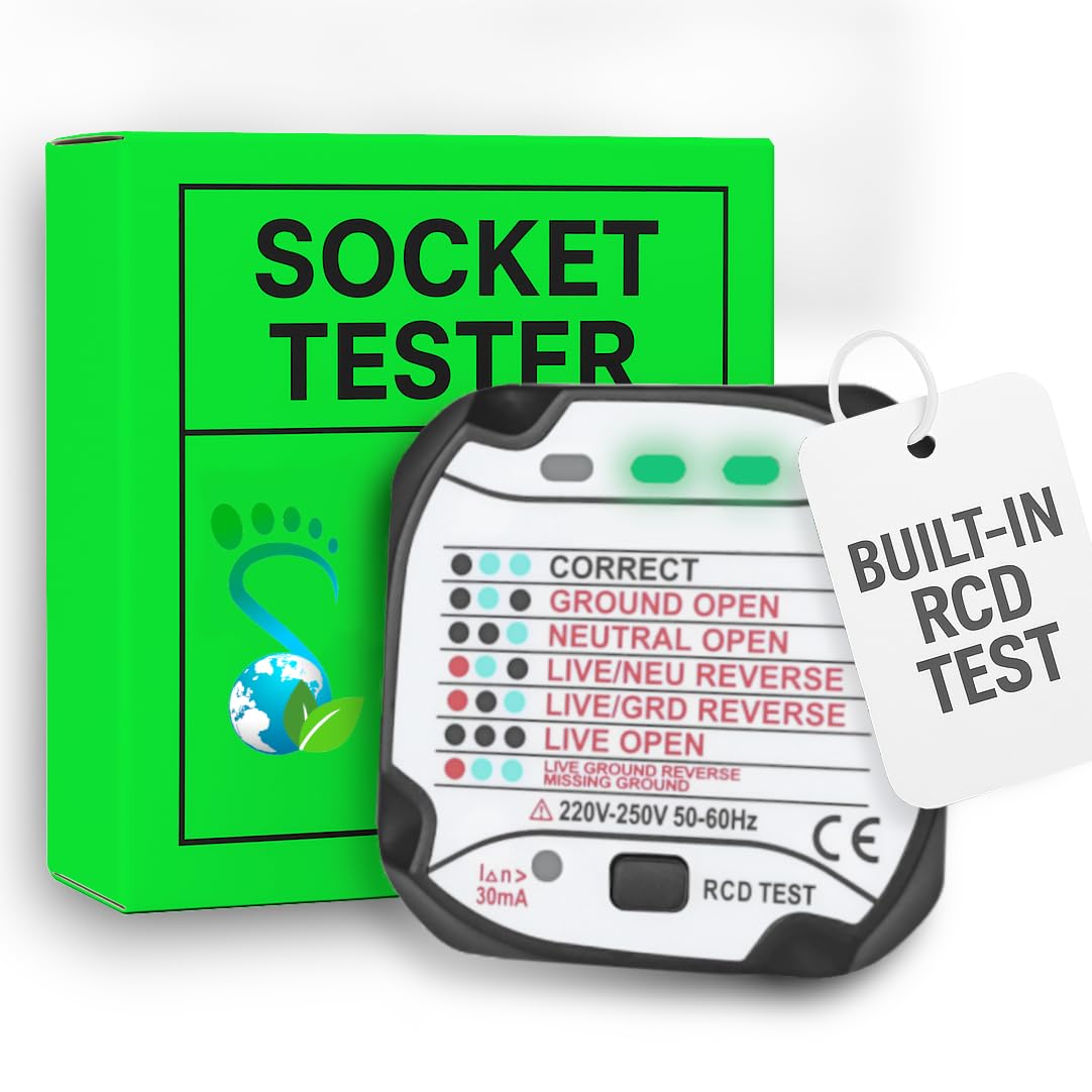 Earth Potential UK Socket Tester | 13A 240V Wiring & RCD Checker