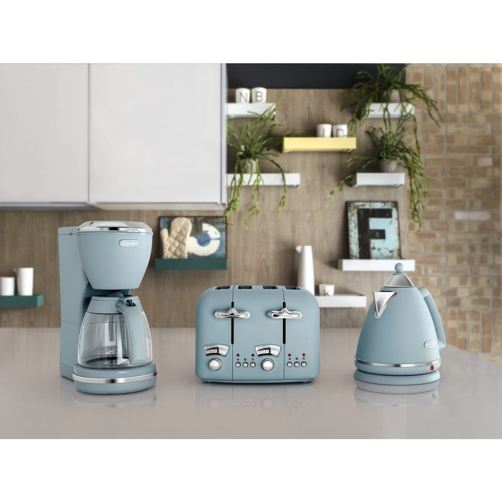 De'Longhi Argento Flora 4-Slice Toaster | Agave Blue | 1800W
