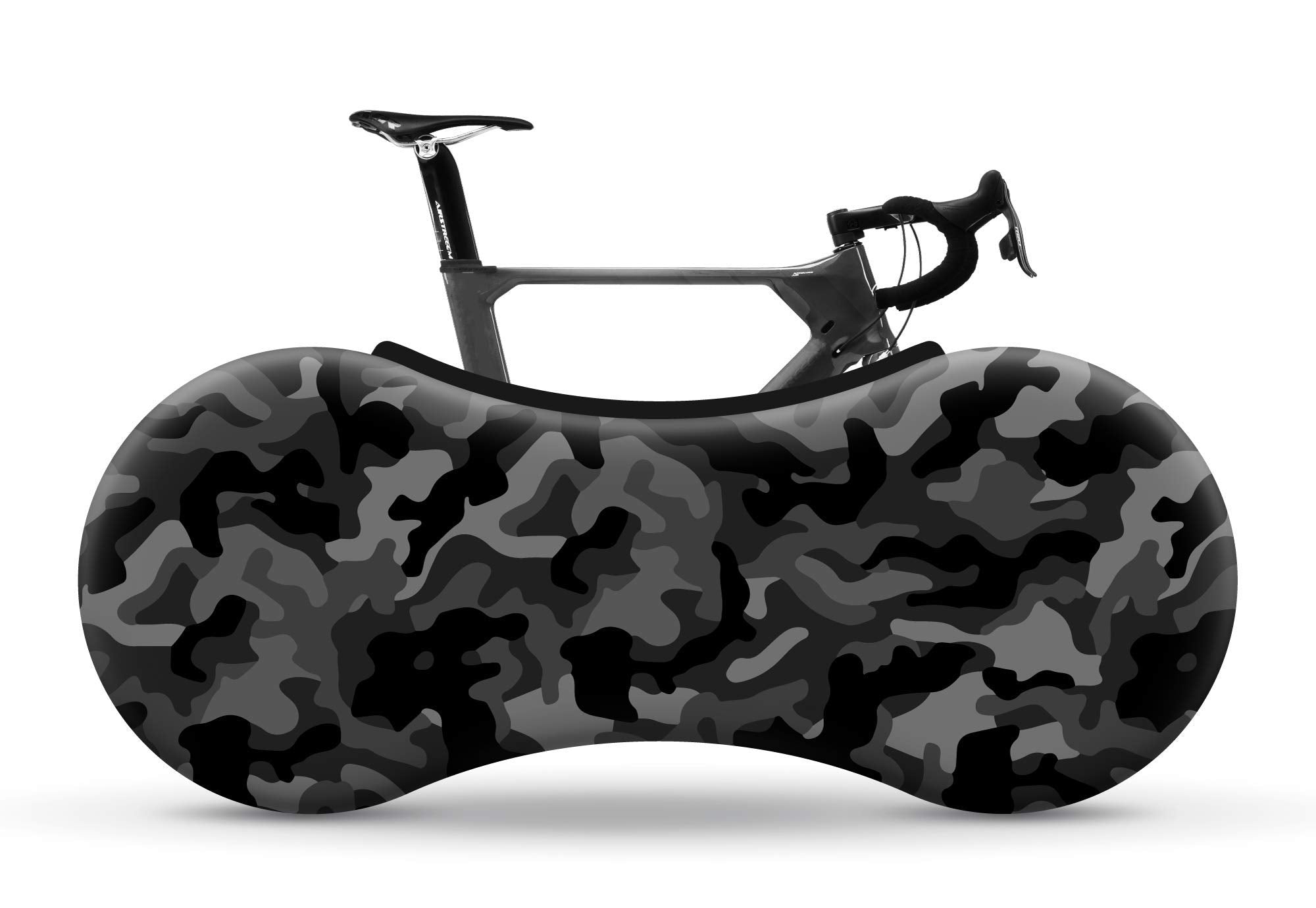 Velo Sock Indoor Bicycle Cover - Stretchy Dirt Proof Travel Guard - Camo