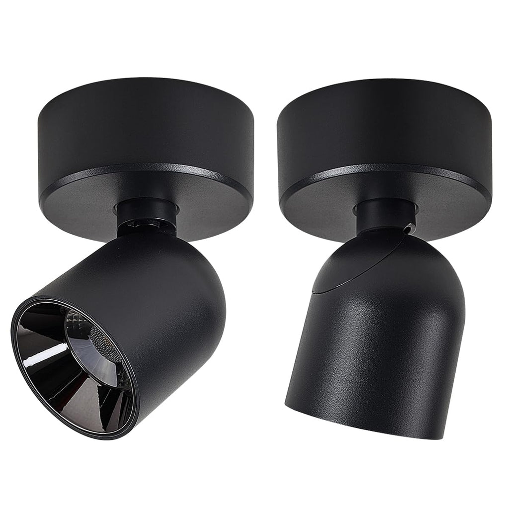 Budbuddy 12W LED Rotatable Ceiling Spotlight | Modern Black Wall Lamp