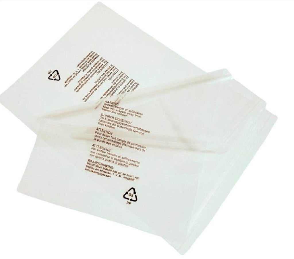 200 CLEAR TRANSPARENT PLASTIC SELF SEAL GARMENT BAGS WITH SAFETY WARNING 9" x 12" - image 2