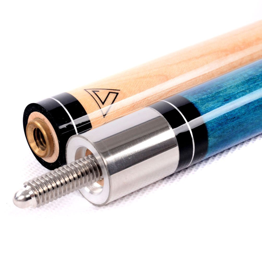 CUESOUL 58 Inch Maple Billiard Pool Cue - 19 Oz 1/2 Jointed Stick