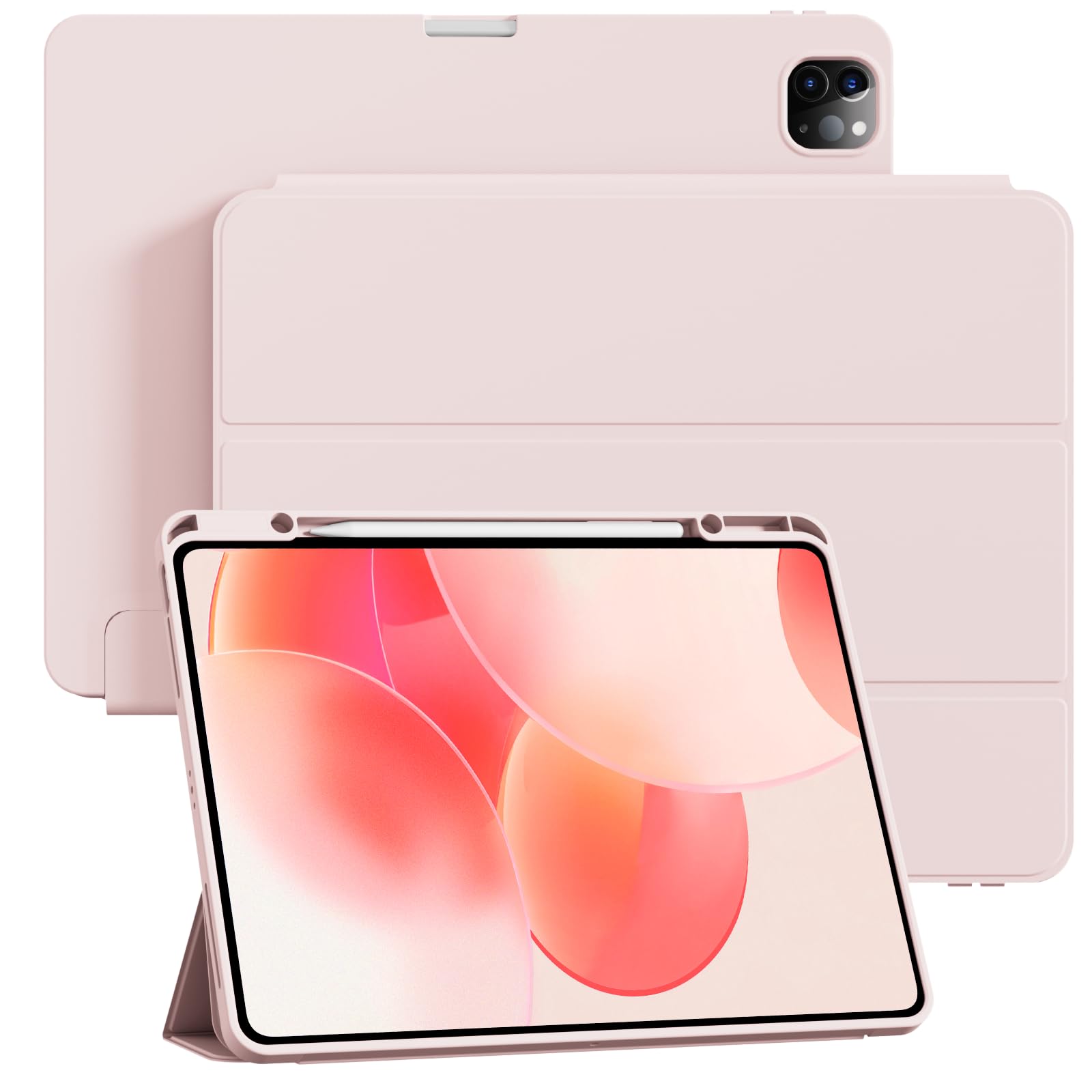 KVTVOU iPad Air 13 Inch & Pro 12.9 Case – Slim Shockproof Trifold Stand