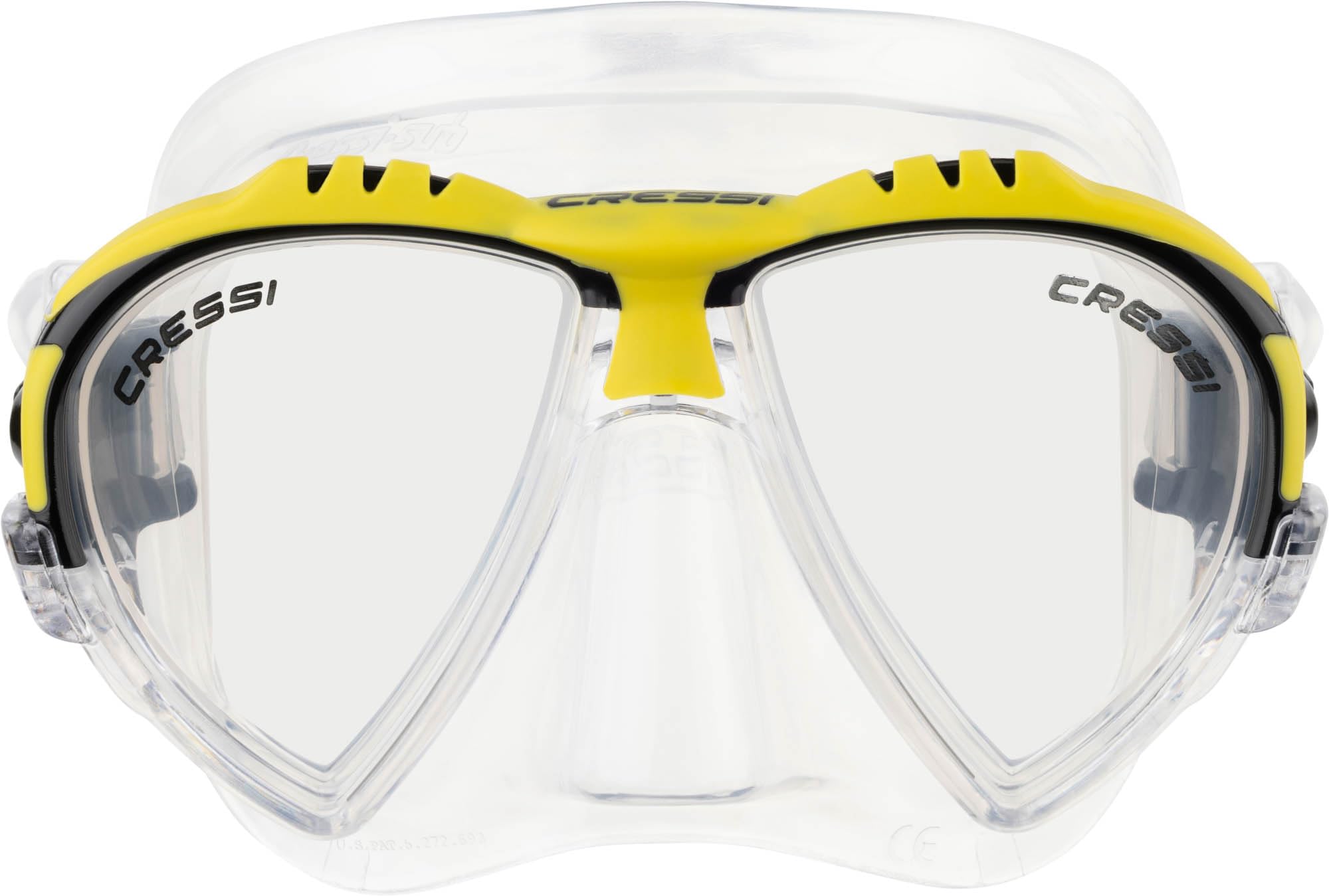 Cressi Matrix Snorkeling Mask – Low Volume Silicone Scuba Gear, Yellow