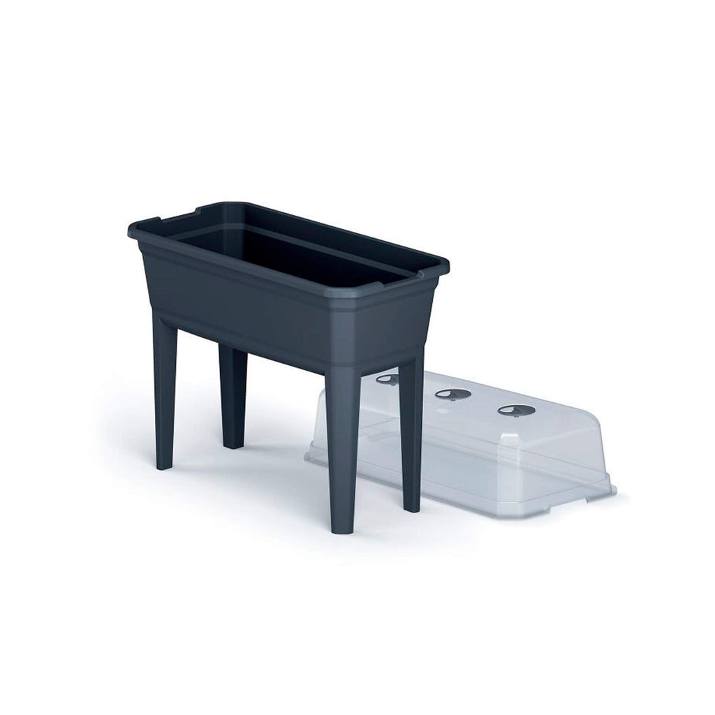 Prosperplast Respana Ecoline Tall Planter with Cover – Anthracite Plastic