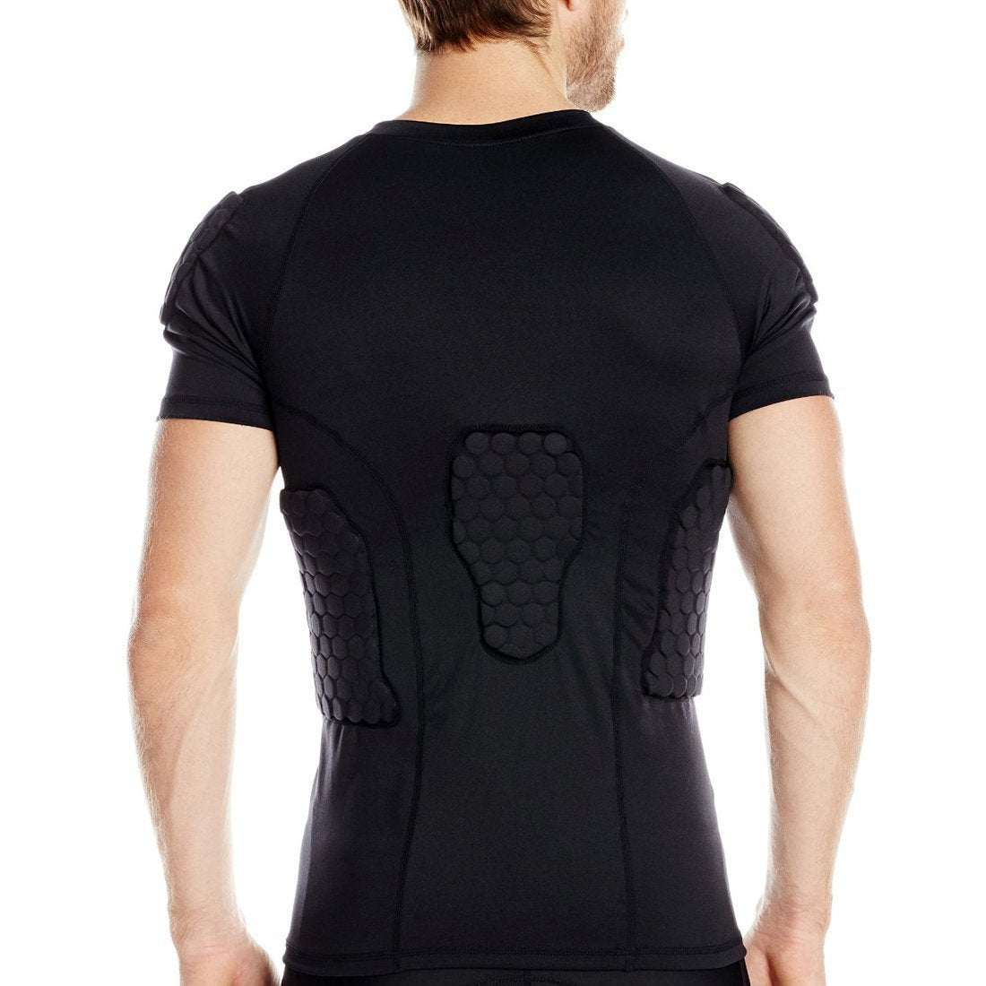DGYAO Men's Padded Compression Shirt | Rugby Chest & Rib Protector