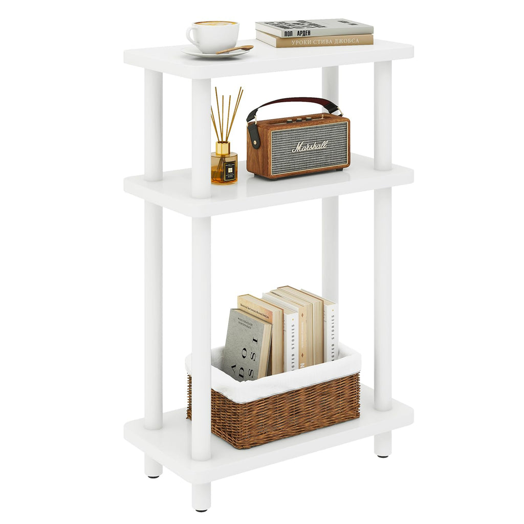 IBUYKE Narrow Side Table – 3-Tier Slim End Table for Small Spaces, Black