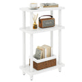 IBUYKE Narrow Side Table – 3-Tier Slim End Table for Small Spaces, Black