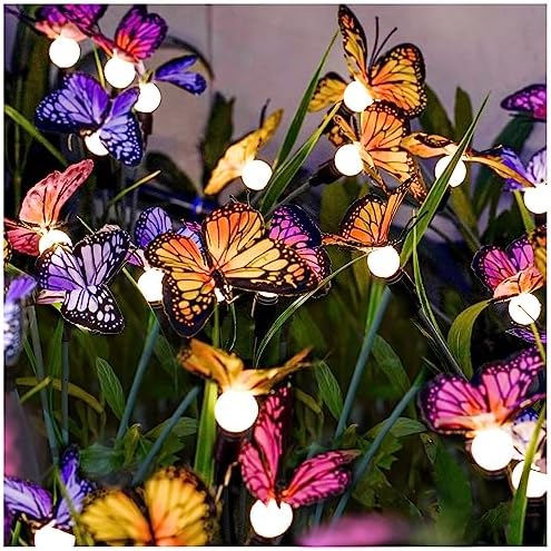 Jolof Store Solar Butterfly Garden Lights – Swaying Outdoor Decor (4 Pack)