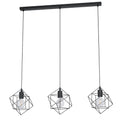 Eglo Straiton Black Steel Geometric 3-Light Pendant | Jolof Store