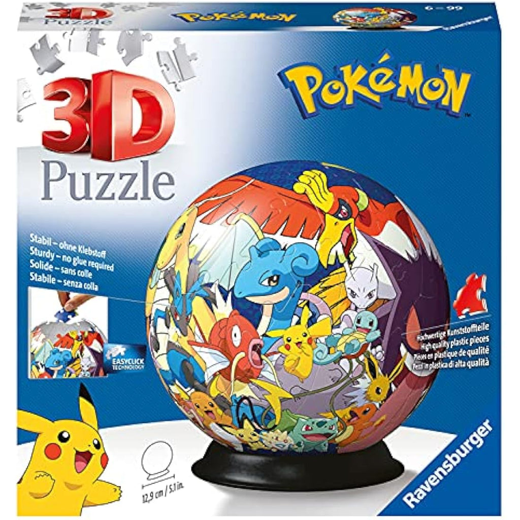 Ravensburger Pokemon 3D Jigsaw Puzzle Ball - 72 Pieces - Ages 6+