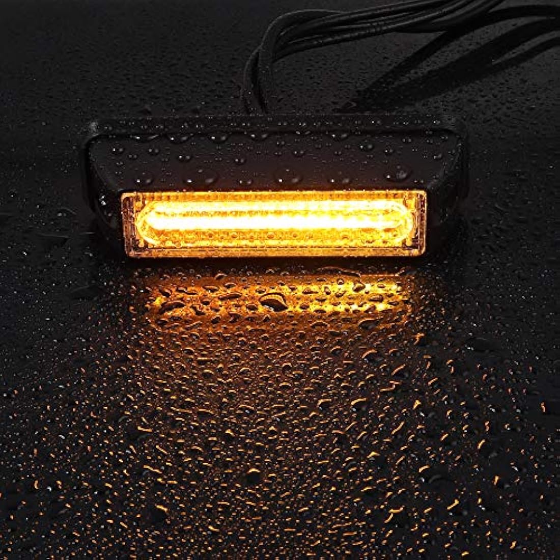 Justech 4PCS Amber COB Emergency Grill Lights – 18 Flash Modes for Trucks