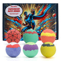 Superhero Bath Bomb Gift Set for Kids – 6 Handmade Fizzies