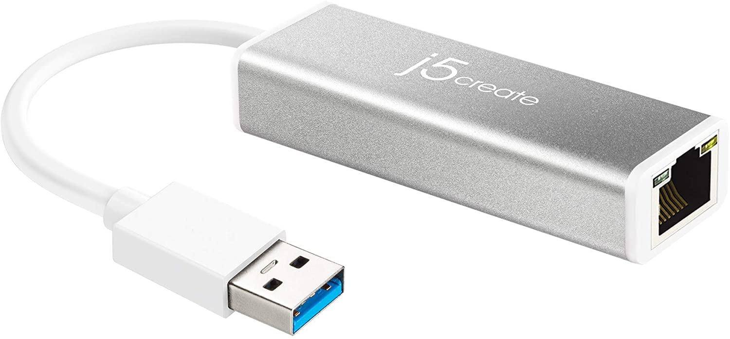 j5create USB 3.0 to Gigabit Ethernet Adapter | RJ45 LAN for Laptop