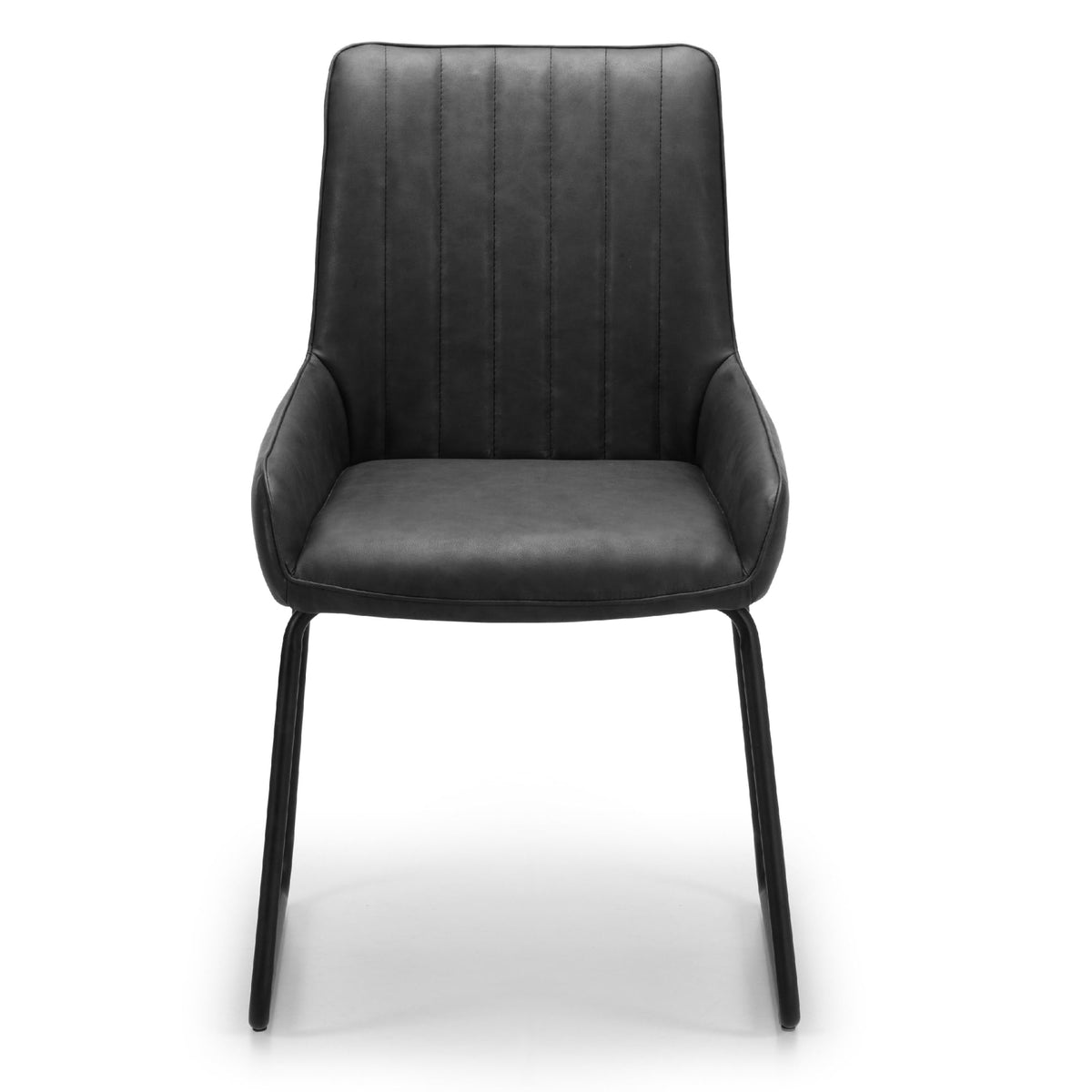 Julian Bowen Soho Dining Chairs, Set of 2, Faux Leather, Black - H86xW50cm - image 5