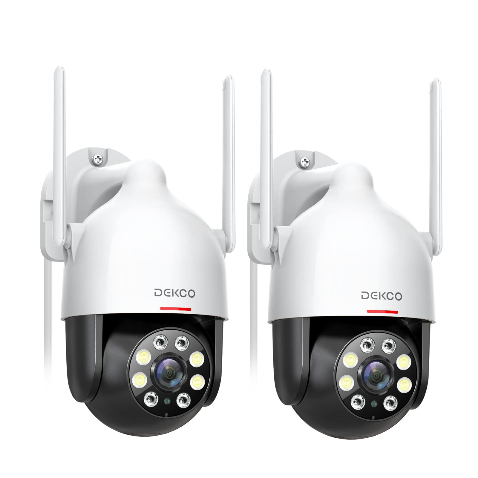 DEKCO 2K Outdoor Security Camera – 360° Pan-Tilt WiFi CCTV with Tracking