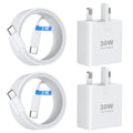 30W USB C Fast Charger for iPhone 17 16 15 | 2 Pack UK Plug