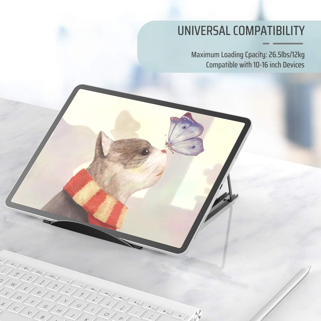 Lidasen Laptop Stand Tablet,Foldable Portable Ventilated Desktop Laptop Holder, Cooling Stand 10"-15.6" compatible with Dell XPS, HP