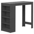 TEMAHOME Aravis Bar Table – Modern Kitchen Storage Table in Black