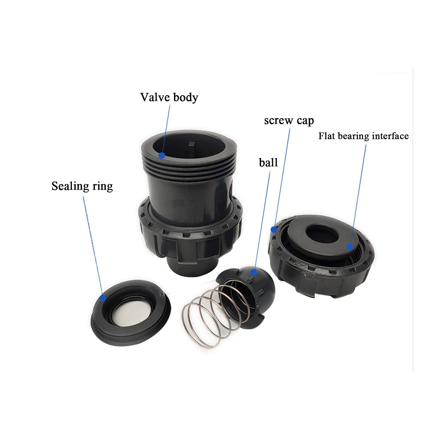 Jolof Store PVC Swimming Pool Ball Check Valve - Non-Return 50mm